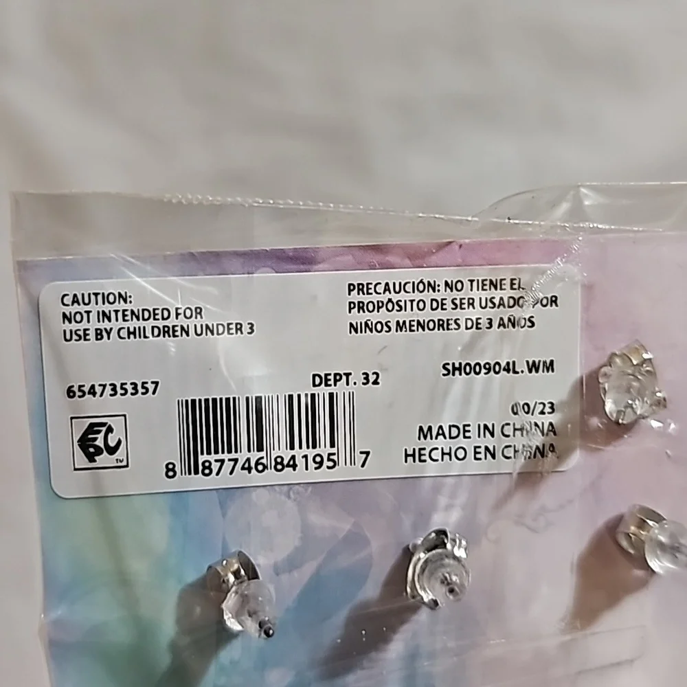 Disney Princess 16 Pairs Stud Set Sensitive Ears New